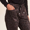 Pantalon coupe mom 7/8&egrave;me vert kaki femme