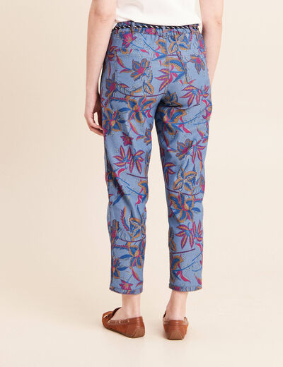 Jean droit r&eacute;versible bleu femme