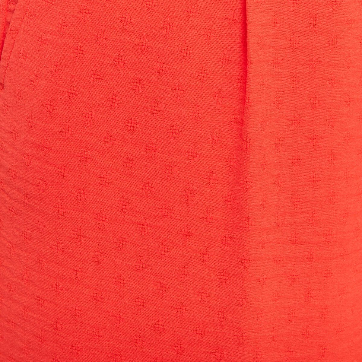 Pantalon large élastiqué orange femme
