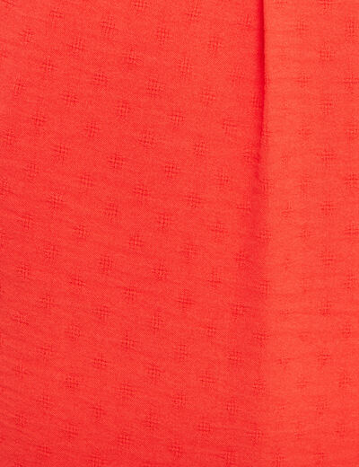 Pantalon large élastiqué orange femme