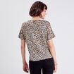 Pull manches courtes beige femme