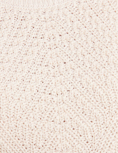 Pull manches longues creme femme