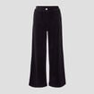 Pantalon large velours noir femme