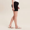 Short droit en jean noir femme