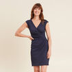 Robe courte ajustée bleu marine femme