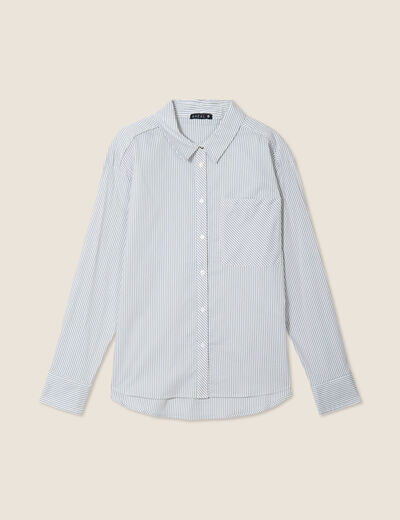 Chemise manches longues gris femme