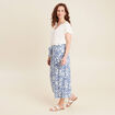 Jupe midi droite bleu femme