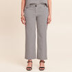Pantalon large 7/8&egrave;me taille standard noir femme