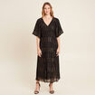 Robe longue &eacute;vas&eacute;e couleur or femme