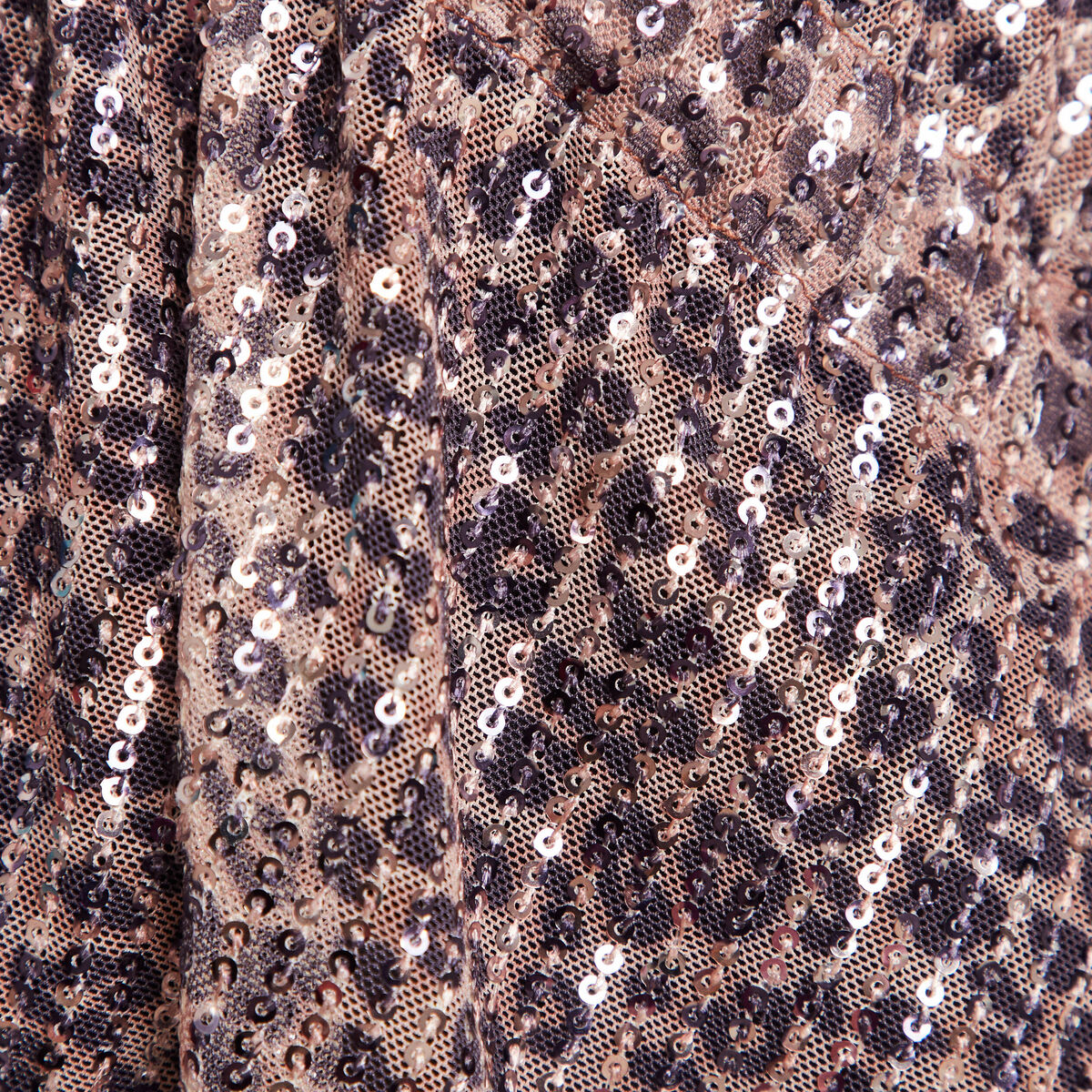 Kimono &agrave; sequins couleur cuivre femme