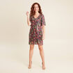 Robe évasée sequins multicolore femme