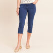 Pantacourt magique Le L&eacute;ger coupe droite denim double stone femme