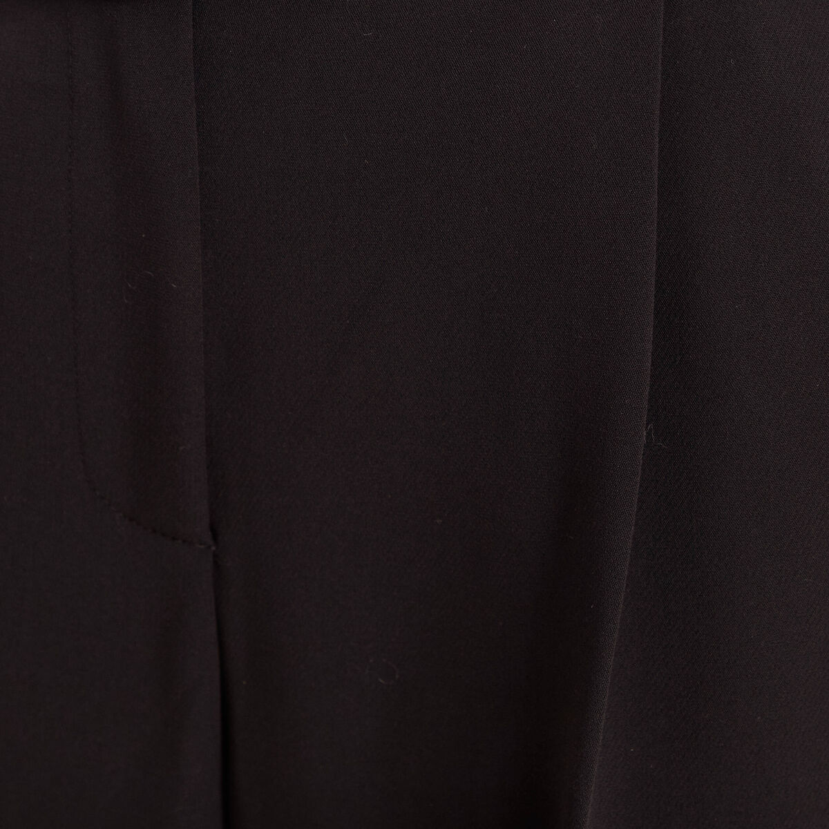 Pantalon droit 7/8&egrave;me taille haute noir femme