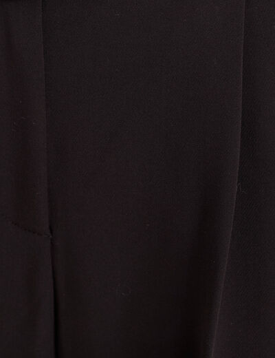 Pantalon droit 7/8&egrave;me taille haute noir femme