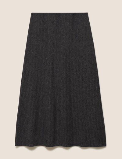 Jupe taille standard gris fonc&eacute; femme