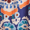 Robe droite col cache-coeur bleu femme