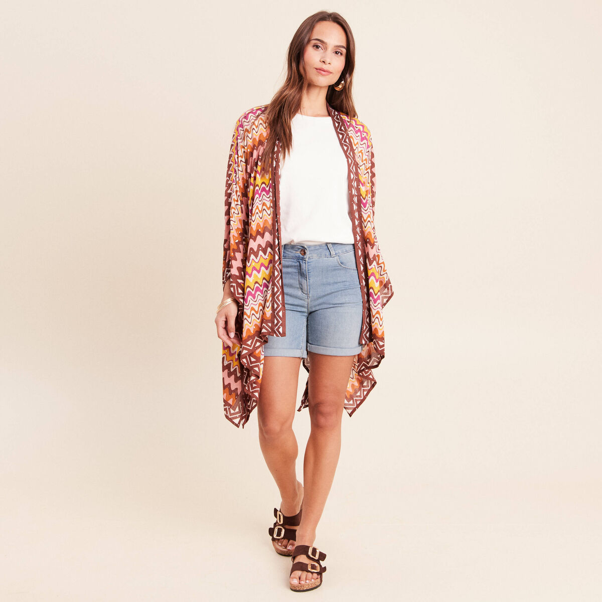 Kimono multicolore femme