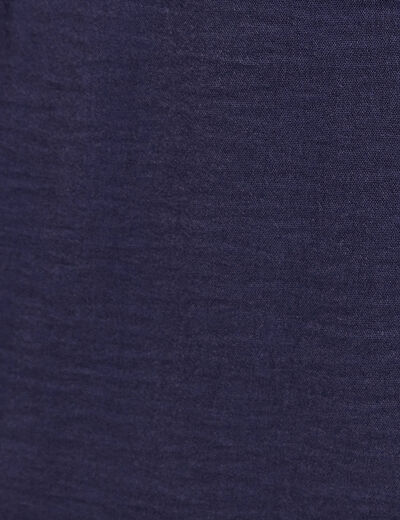 Robe droite courte manches courtes bleu marine femme