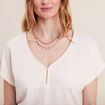 T-shirt manches courtes ecru femme