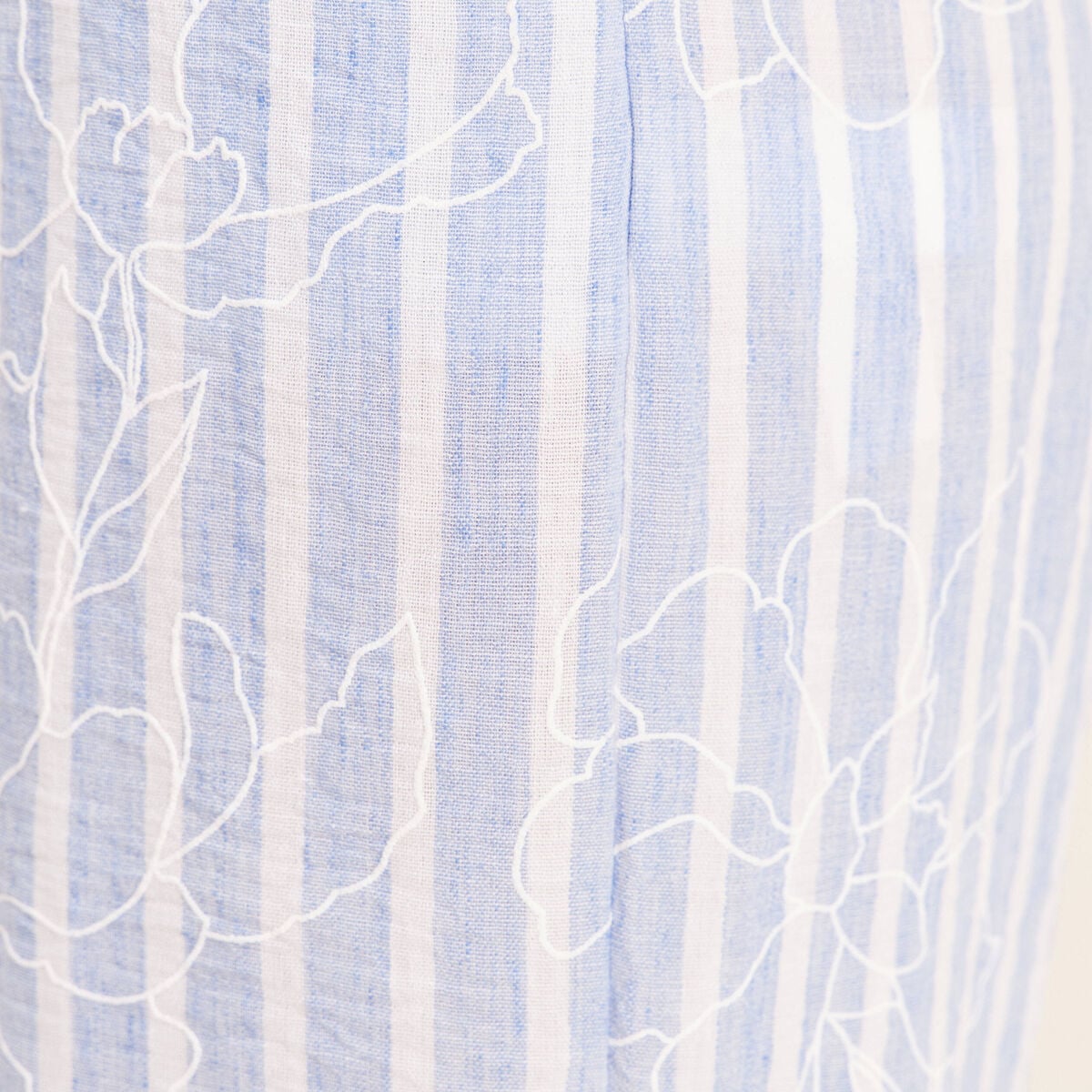 Pantalon large taille haute bleu femme