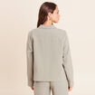Blouson bas resserr&eacute; manches longue vert clair femme