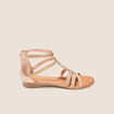 Sandales plates rose clair femme
