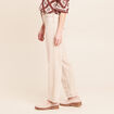 Jean coupe droite taille standard denim beige femme
