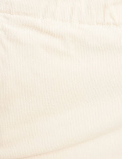 Pantalon jogging velours ivoire femme