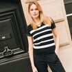 Pull sans manches noir femme
