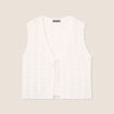 Gilet sans manches blanc femme