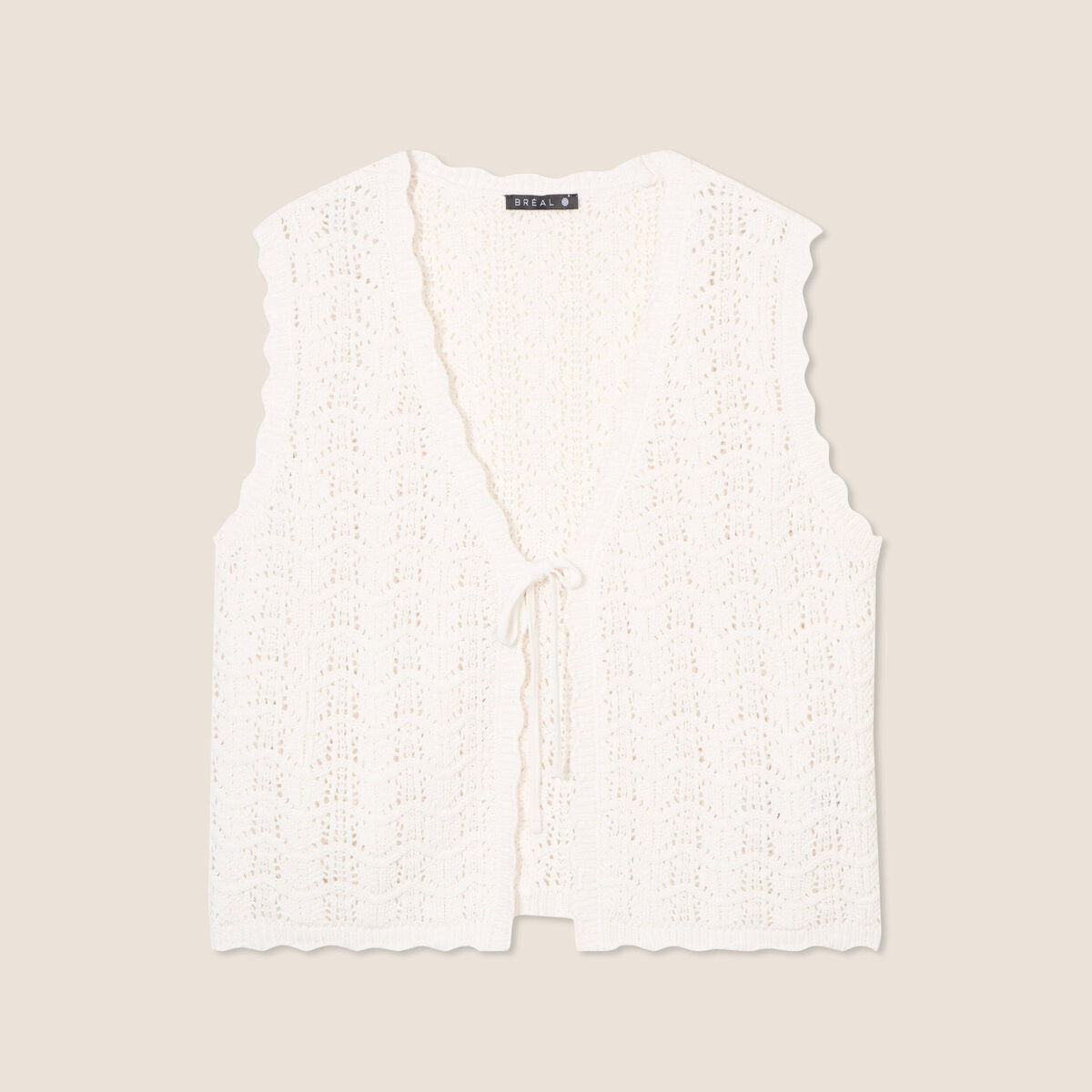 Gilet sans manches blanc femme