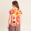 T-shirt manches courtes multicolore femme