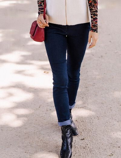 Jean ajusté denim brut denim brut femme