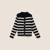 Gilet r&eacute;versible en maille noir femme
