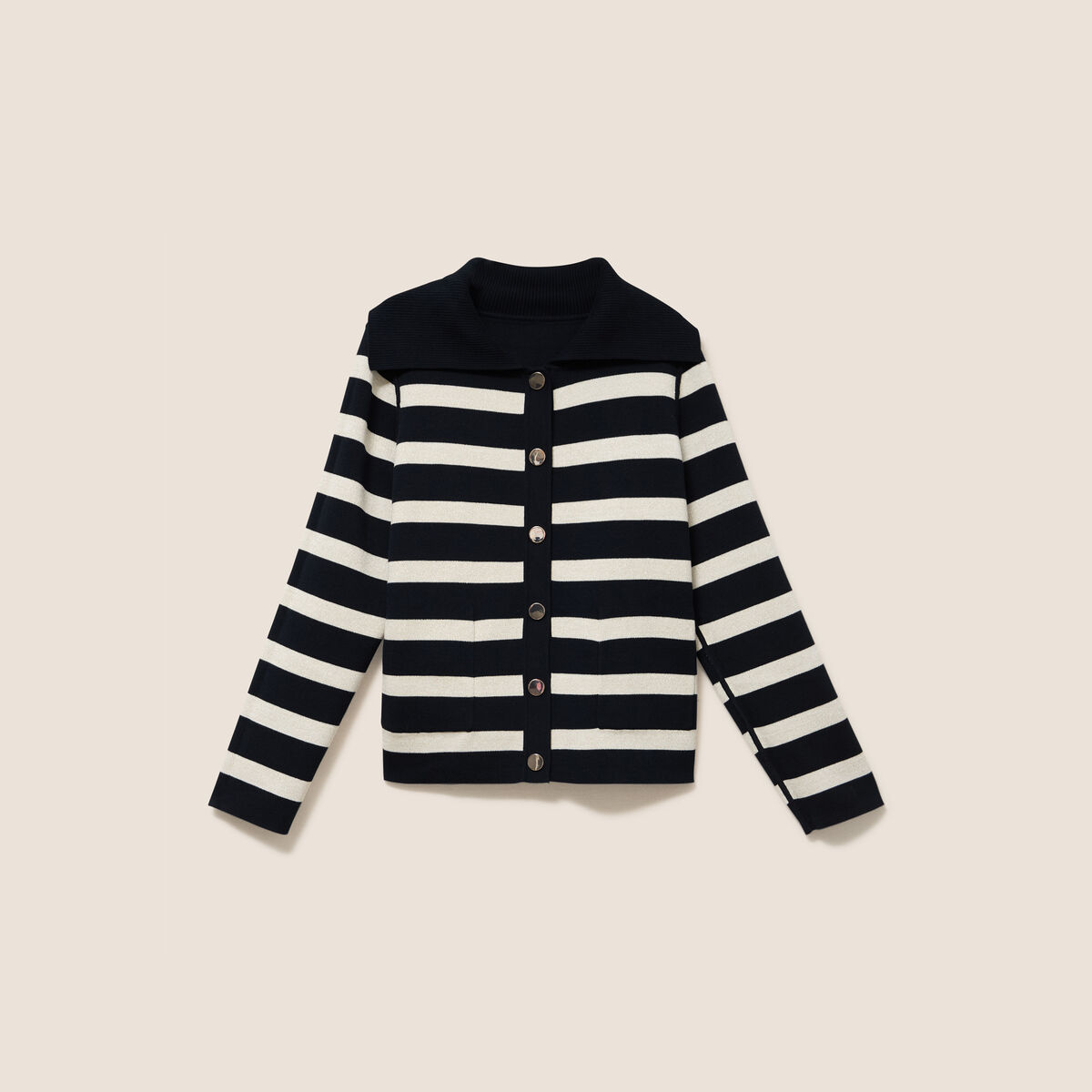 Gilet r&eacute;versible en maille noir femme