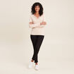 T-shirt thermo-douceur manches longues beige femme