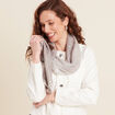 Foulard à pampilles gris argent femme