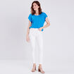 T-shirt manches courtes bleu femme