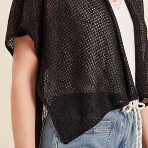 gilet manches courtes noir femme Gilet manches courtes noir femme