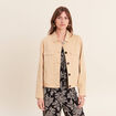 Veste doubl&eacute;e beige femme