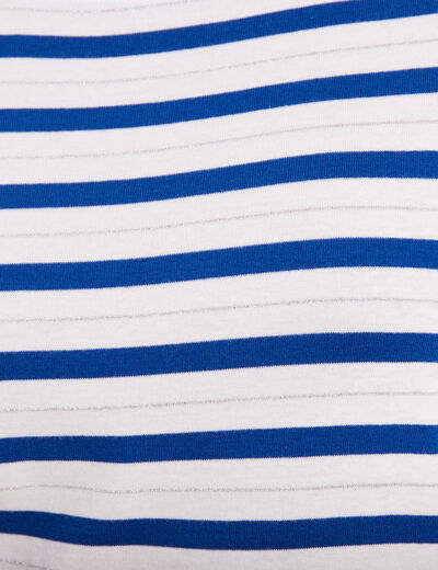 T-shirt manches courtes bleu femme