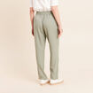 Pantalon large taille haute vert clair femme