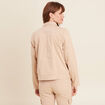 Veste droite courte manches longues sable femme