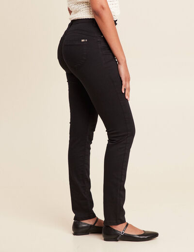 Jean magique ajusté taille standard noir femme