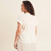 T-shirt manches courtes ecru femme