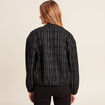 Veste droite boutonn&eacute;e noir femme
