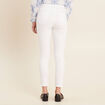 Pantalon léger taille standard 7/8ème blanc femme