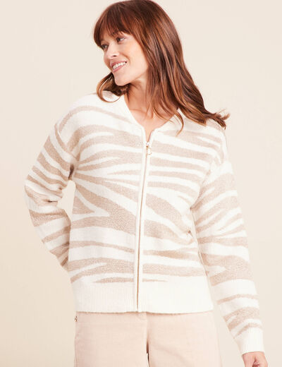 Veste bomber blanc femme