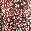 T-shirt manches longues col nou&eacute; marron femme