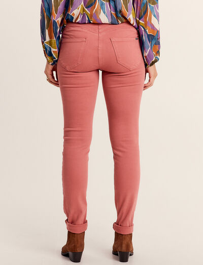 Jean magique ajusté taille standard rose femme
